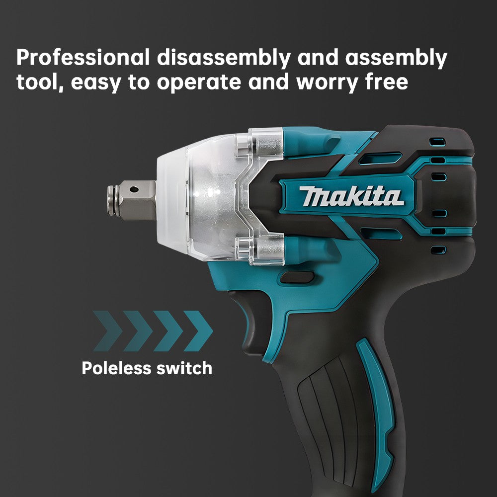 Makita DTW285 Chave de Impacto Elétrica Sem Escova Sem Fio 320N.M Torque Chave 1/2' Ferramentas Elétricas Compatíveis sem Bateria 18V