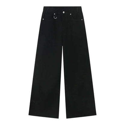 IEFB Summer Men's Denim Pants Old Blue Washed Male Jeans Straight Casual Menwear Loose Wide Leg Trousers New Fashion 9C354