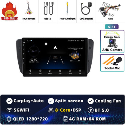 Android 15 For SEAT Ibiza 6J IV 4 2008 - 2015 2K QLED Stereo Car Radio Multimedia Video Player GPS AI Voice CarPlay Head Unit