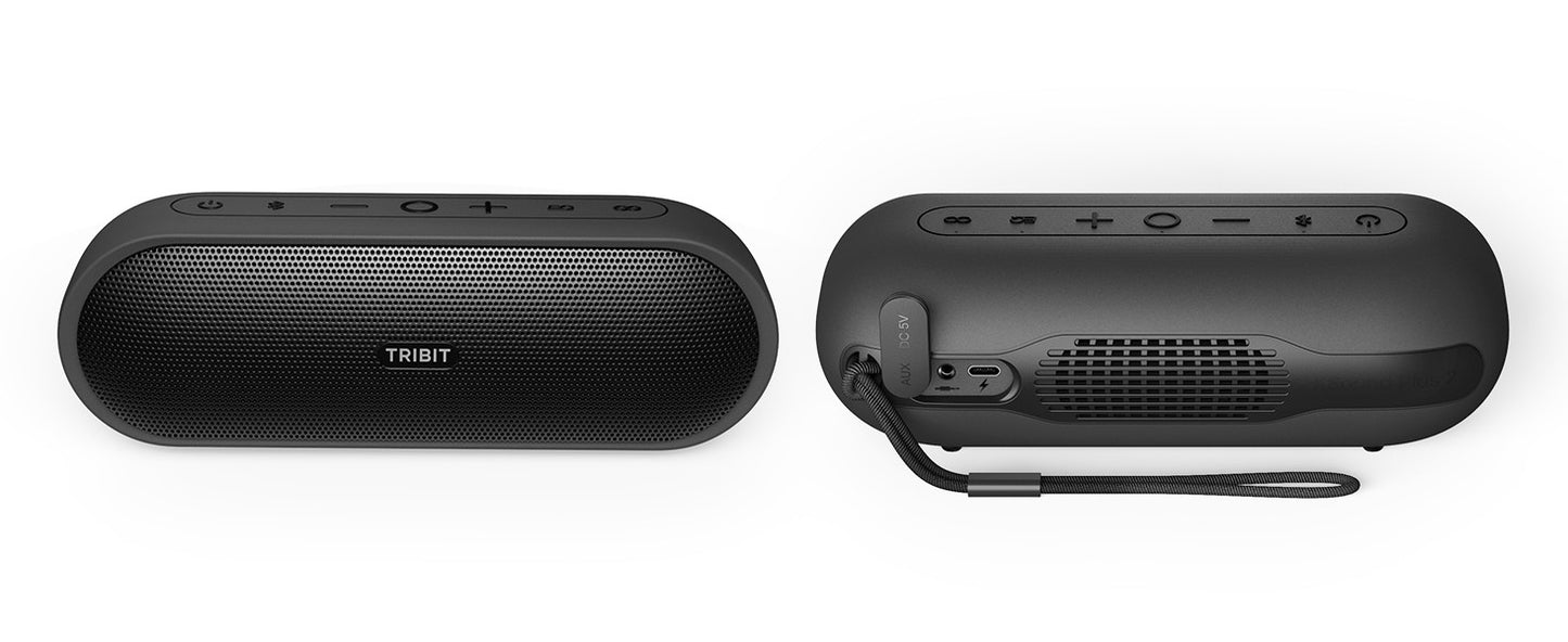 Caixa de Som Portátil Bluetooth TRIBIT XSound Plus 2, 30W de Potência, à Prova d'Água IPX7, Sem Fio, 24 horas de Reprodução Para Acampamento, Caminhada