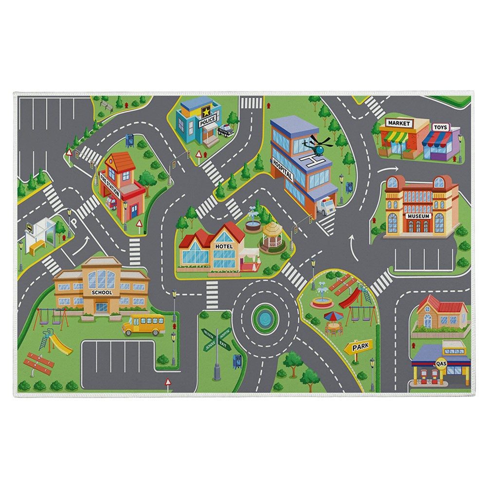 Road Mat Children Traffic Car Map Boy Girls Educational Toy Road Carpet Playmat For Baby Mats Cartoon City Rug Kids Toys Games
