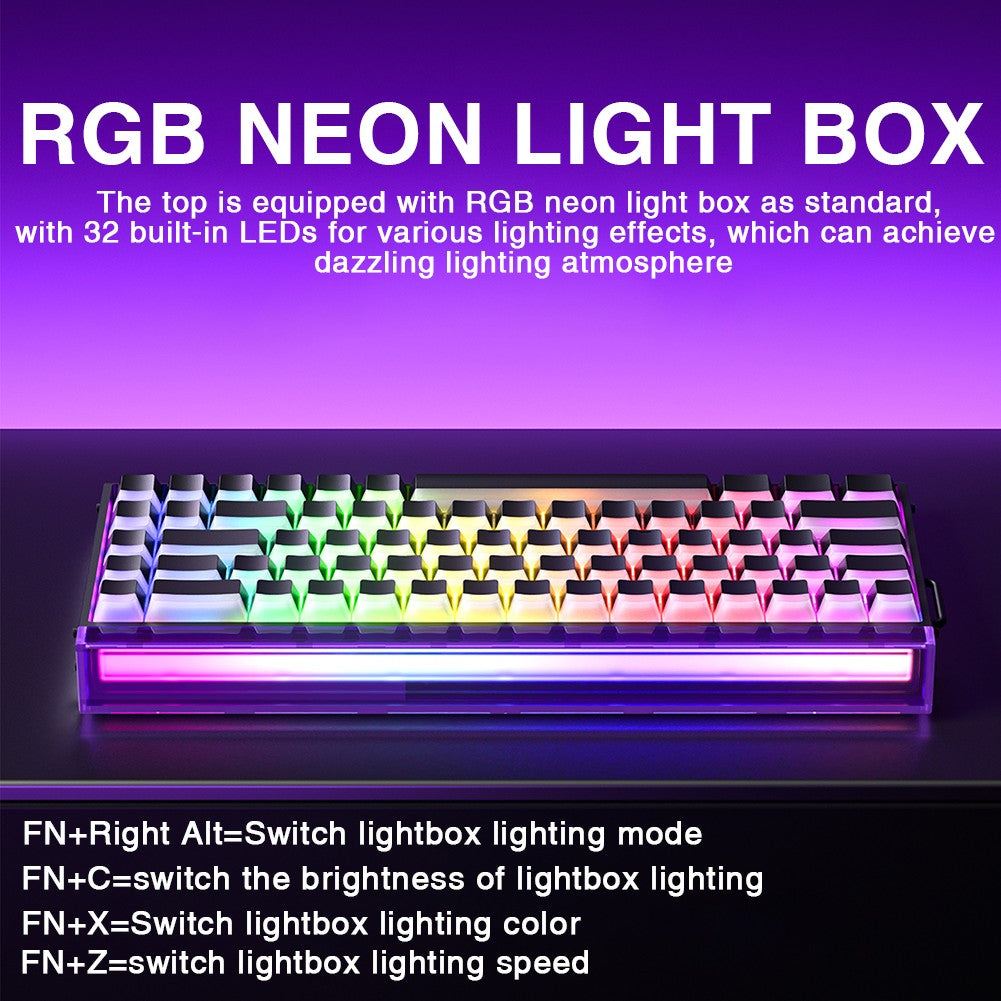Teclado AULA HERO 68HE com Switch Magnético, Rapid Trigger, 8K de Retorno, Teclado Gamer de Esports, RGB com Fio