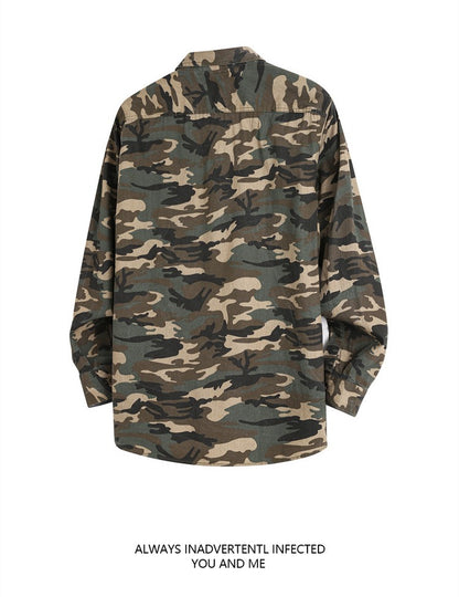 New Camouflage Cargo Shirt Men Cotton Multi-Pocket Camo Shirts High Quality Militar Overshirt Men Army Green Shirts Casual