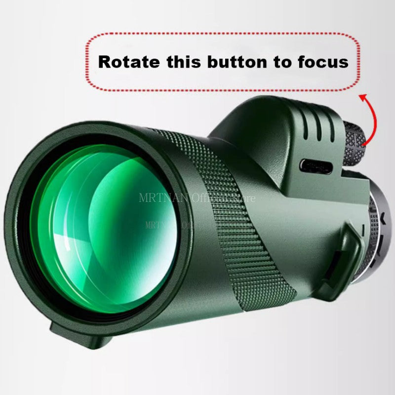 Telescópio Portátil Zoom HD 80X100 Dobrável de Longa Distância Mini Telescópio Potente para Caça Esportes Acampamento ao Ar Livre Viagens