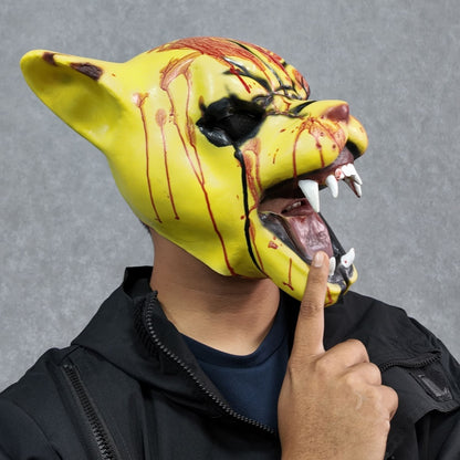 Hotline Cosplay Miami Tiger Tony Mask Breathable Comfortable Design for Adult & Kids Halloween Party Essential Costume Accessory