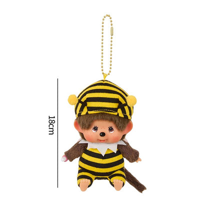 Kawaii Monchichi Doll Figure Keychain Furry Chimutan Monchhichi Figurines Hanger Pendant Bags Charm Accessories Small Gift