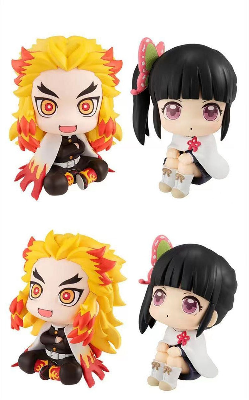 Anime Demon Slayer Boneco de Brinquedo 6cm Nezuko Tanjirou Zenitsu Inosuke Kyoujurou Kanawo Action Figures Modelo Brinquedo Presente de Natal de Aniversário Infantil