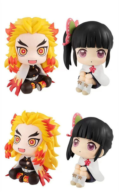 Anime Demon Slayer Boneco de Brinquedo 6cm Nezuko Tanjirou Zenitsu Inosuke Kyoujurou Kanawo Action Figures Modelo Brinquedo Presente de Natal de Aniversário Infantil
