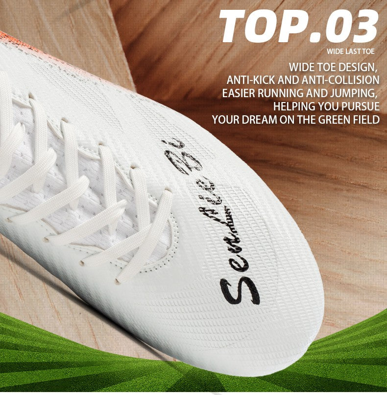 High-top Football Boots, Long Spikes Football Boots, Professional Firm Ground Non-Slipping Training Soccer Cleats for Big Boys