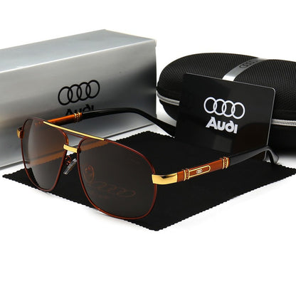 Óculos de Sol Audi Polarizados UV400 para Dirigir Masculino/Feminino Armação Quadrada Atacado Presente para Entusiastas de Automóveis
