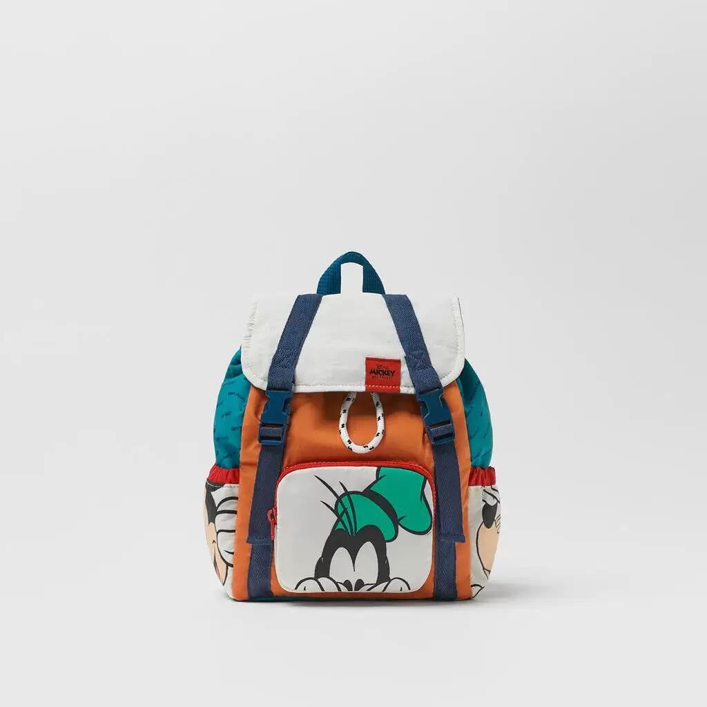 Mochilas Infantis Escolares Desenho Animado Fofo Bolsas de Ombro Duplo para Bebês Meninos Mochilas Simples Mickey Mouse para Crianças de 4-6 Anos