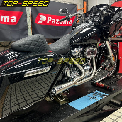 For Harley CVO Street Glide FLHXSE 2017-2025 CVO Road Glide ST FLTRXSTSE 2024-2025 2-Into-1 Exhaust Motorcycle Touring Mufflers