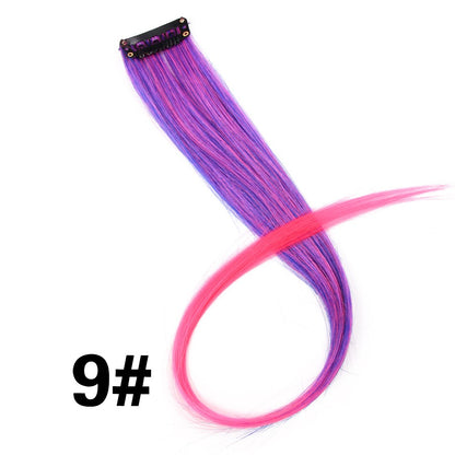 Alileader Aplique de Cabelo Extensão com Clip 57 Cores Ombre Liso Extensão de Cabelo com Clip em Apliques Peças de Cabelo de Fibra de Alta Temperatura