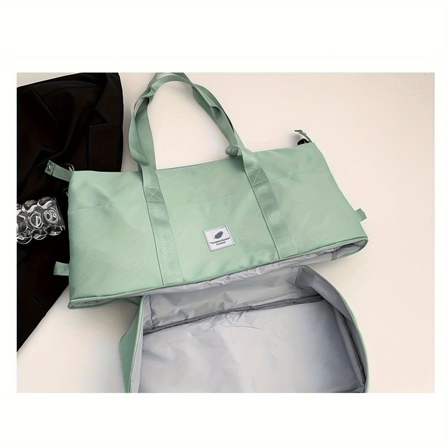 Conjunto de 3 malas de viagem em nylon, bolsa de bagagem moderna de grande capacidade, bolsa de ginástica e esporte com alça transversal, adequada para uso diário