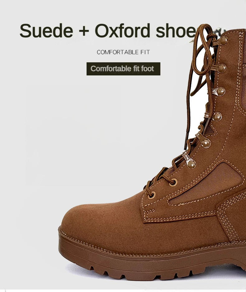 Novas Botas Táticas de Combate Masculinas de Couro para Homens, Botas Masculinas Respiráveis de Cano Curto para Caminhada ao Ar Livre e Deserto