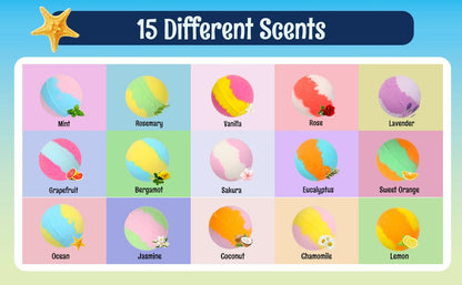 Bombas de Banho para Crianças com Surpresa Dentro, 24 Unidades de Efervescentes de Banho de Espuma Naturais Orgânicos para Meninas e Meninos com Brinquedos de Banho Dentro
