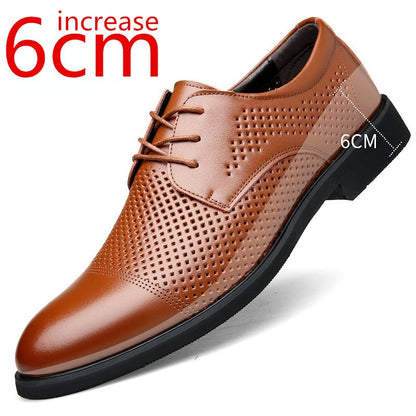 Height Increasing Shoes Men Taller Elevator 6CM Invisible Insole for Daily Men's Heighten Increased Wedding Oxfords Office Male