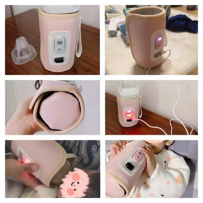 USB bottle warmer bag, baby milk insulation bag, portable multifunctional bottle warmer, suitable for home travel and cars.