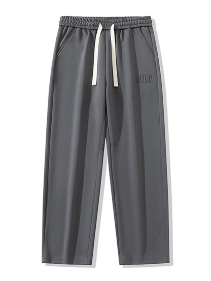 Men's Straight Sweatpants Wide Leg Cotton Track Pants Drawstring Letter Sports Baggy Pants Casual Long Trousers Big Size 8XL
