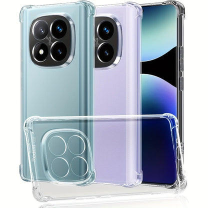 TPU Transparent Case For Redmi Note 15 14 13 Pro Plus Protective Cover Four Corners Shockproof Bumper Coque Fundas