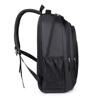 Men's large-capacity backpack, fashionable laptop bag, suitable for travel and business, equipped with secure zipper closure and