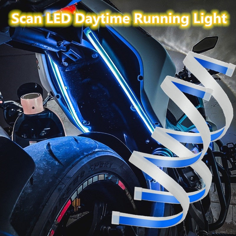 2Pcs Motorcycle LED DRL Daytime Running Lights Tail Light Strip Flowing Waterproof Turn Signal Lamp Auto Car Style Accessories