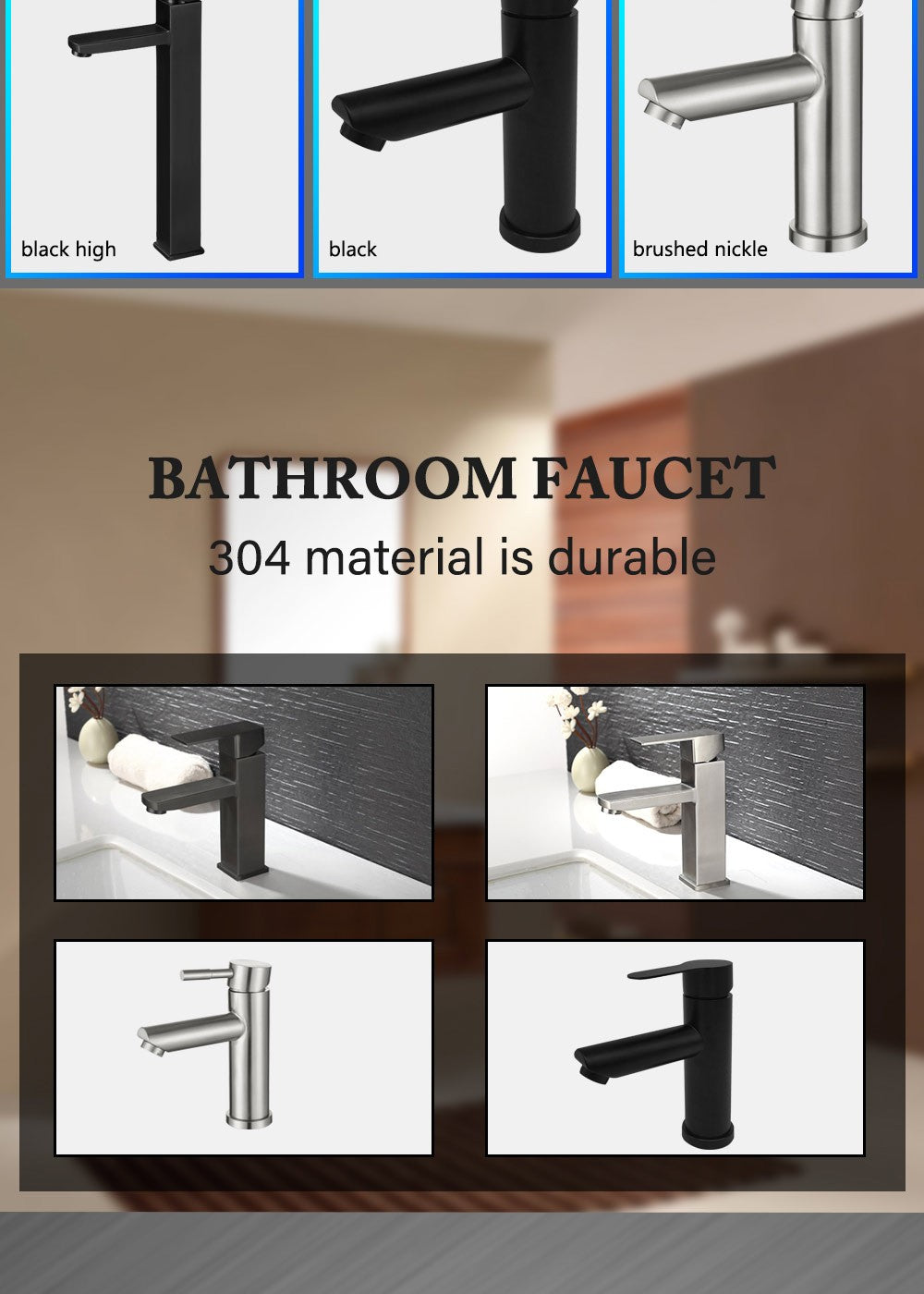 Bathroom Faucets Hot and Cold Mixer Faucets Vanity Bathroom Kitchen Deck Mounted Bathroom Sink Faucets?hose not include?