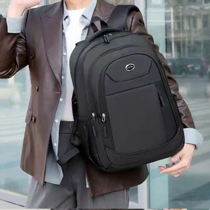 Mochila Unissex de Ombro Duplo - Cor Sólida - Viagens a Negócios, Viagens Profissionais, Deslocamentos Diários, Uso Casual