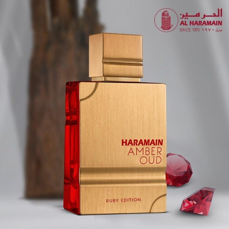 Al Haramain Amber Oud Ruby Edition Eau de Parfum Spray for Unisex 60ml Original Arab Perfumes Noble Lasting Pheromones Perfume