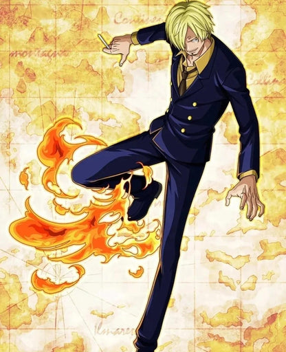 Anime One Sanji Piece Cosplay Costume Blue Yellow Shirt Suit Uniforms Full Set Halloween Party Role Play Outfit for Adult Men