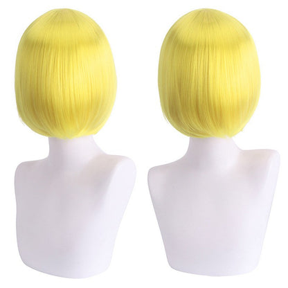 cosplay wig, face-controlling, short hair, thickened version, face-controlling style, colorful Synthetic fiber wig