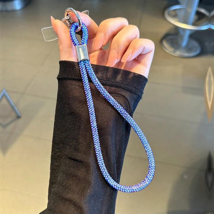 INS Glitter Phone Lanyard Phone Crystal Wrist Straps Keychain Anti-lost Rope For iPhone 16 Samsung Universal Bling Hanging Cord