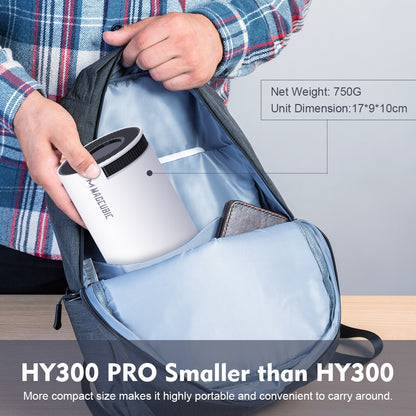 Projetor Magcubic HY300 Pro 8K Android 14 Dual Wifi6 290ANSI Allwinner H726 BT5.4 1080P 1280*720P Cinema em Casa Projetor Externo
