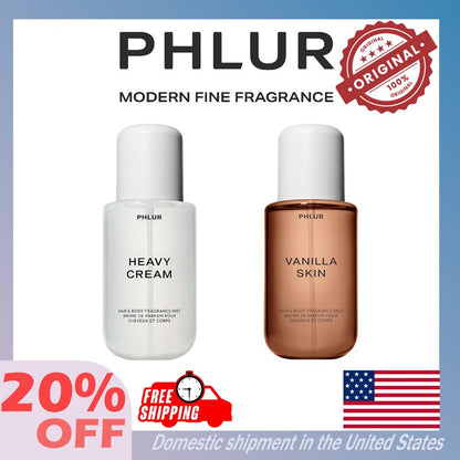 240ML PHLUR Heavy Cream PHLUR Vanilla Skin Perfume Corporal com Feromônio Colônia para Homem Presente de Aniversário Spray para Cabelo e Corpo Maquiagem