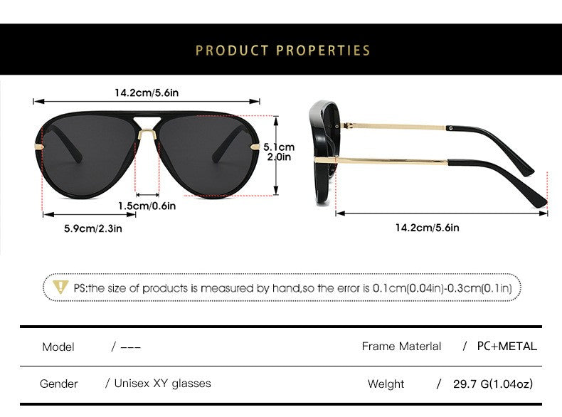 2025 Aviation Sunglasses Women Brand Designer Pilot Sun Glasses Uv400 Simple Fashion Suitable Shades