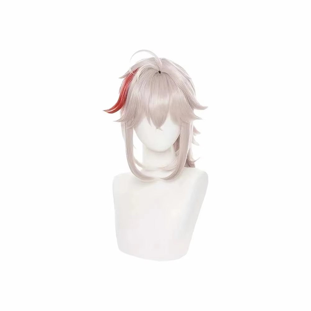 Anime Cosplay Peruca Kaedehara Kazuha com Rabo de Cavalo Cabelo Sintético Peluca para Frieren Festival Halloween Adereços