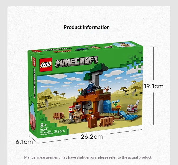 LEGO Blocos de Montar My World Série 21269 A Aventura da Mina do Tatu Blocos de Montar de Quebra-Cabeça para Crianças Brinquedo de Presente