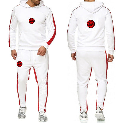 Shotokan Karate 2022 Men's New Solid Color Hooded Sweatshirts Fashion Pullover Top+Sweatpants Casual Jogging Fitness Sports Suit