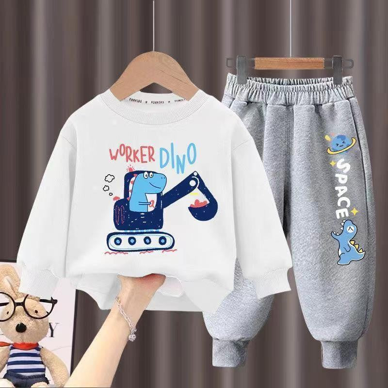 Kids Clothes Boys & Girls Autumn Long Sleeve Top & Pants 2 Pieces Sets Children Boy & Girl Printed Tracksuit Sport Outfit