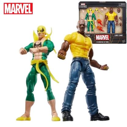 Original Comic Version Marvel Legends 85th Anniversary Iron Fist And Luke Cage Figura Anime Colecionável Retrô Modelo
