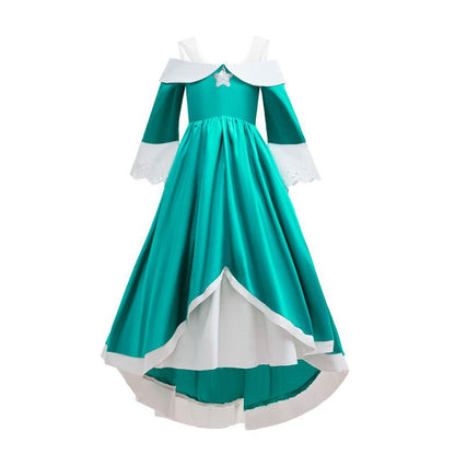 Kids Rosalina Peach Princess Dress Girls Halloween Disguise Cosplay 2026 New Movie Costume Birthday Vestido Halloween Carnival