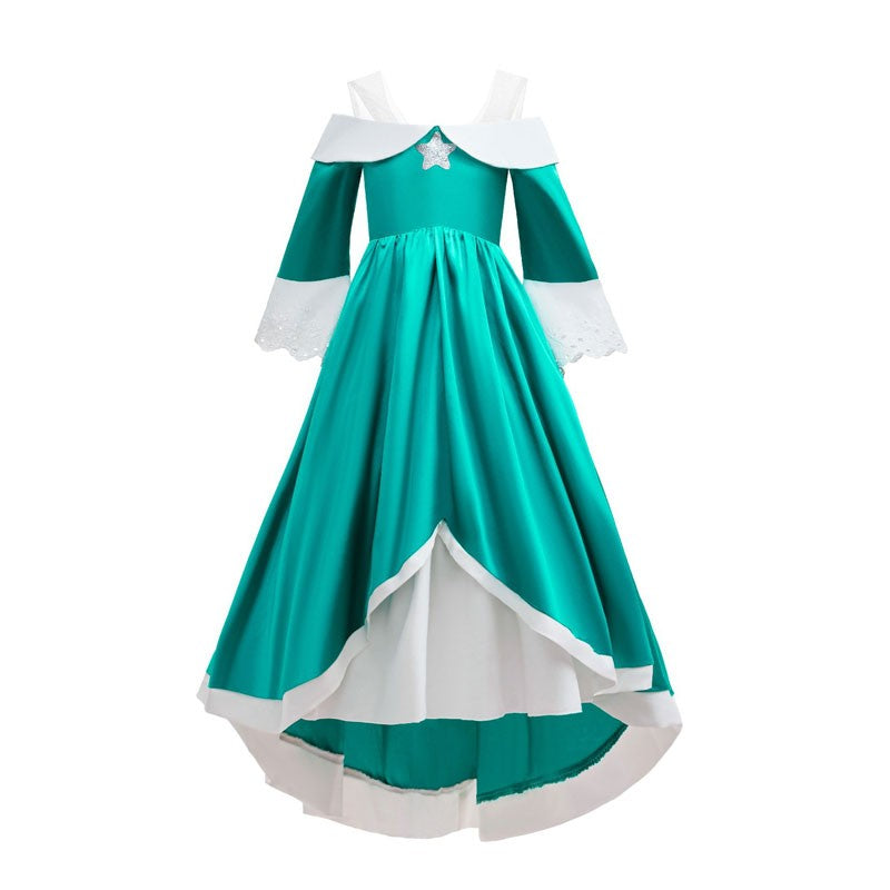 Kids Rosalina Peach Princess Dress Girls Halloween Disguise Cosplay 2026 New Movie Costume Birthday Vestido Halloween Carnival
