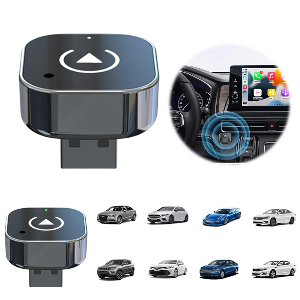 Adaptador Sem Fio CarPlay e Android Auto 2 em 1 Dongle USB Inteligente Wi-Fi BT Conexão Automática Caixa AI Plug and Play para Carros com CarPlay de Fábrica com Fio