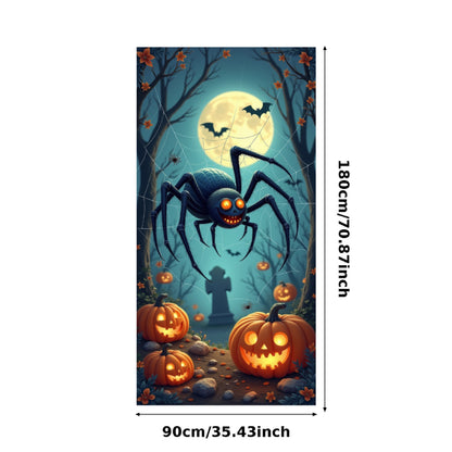 Happy Halloween Celebration Party Decoration Horror Skeleton Spooky Banner For Haunted House Door Cover Home Halloween Lining