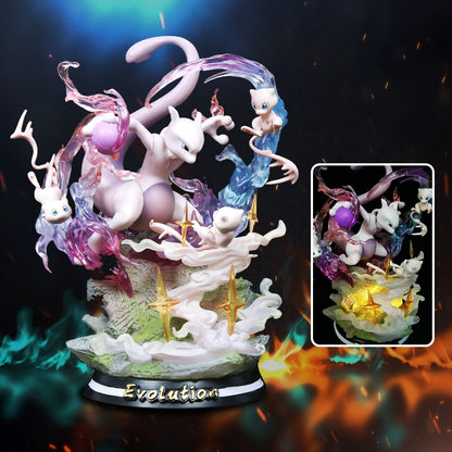 Pokemon Evolução Eevee Anime Figuras Charizard Raichu Mewtwo Dragonite Venusaur Gengar Iluminoso Estatueta PVC Estátua Modelo Brinquedo