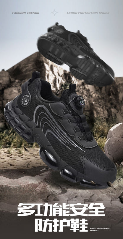 Men's Military Tactical Boots Army Boots Men Side Zipper Military Boots Men Anti-Slip Ankle Boots Work Safety Shoes Hiking Shoe