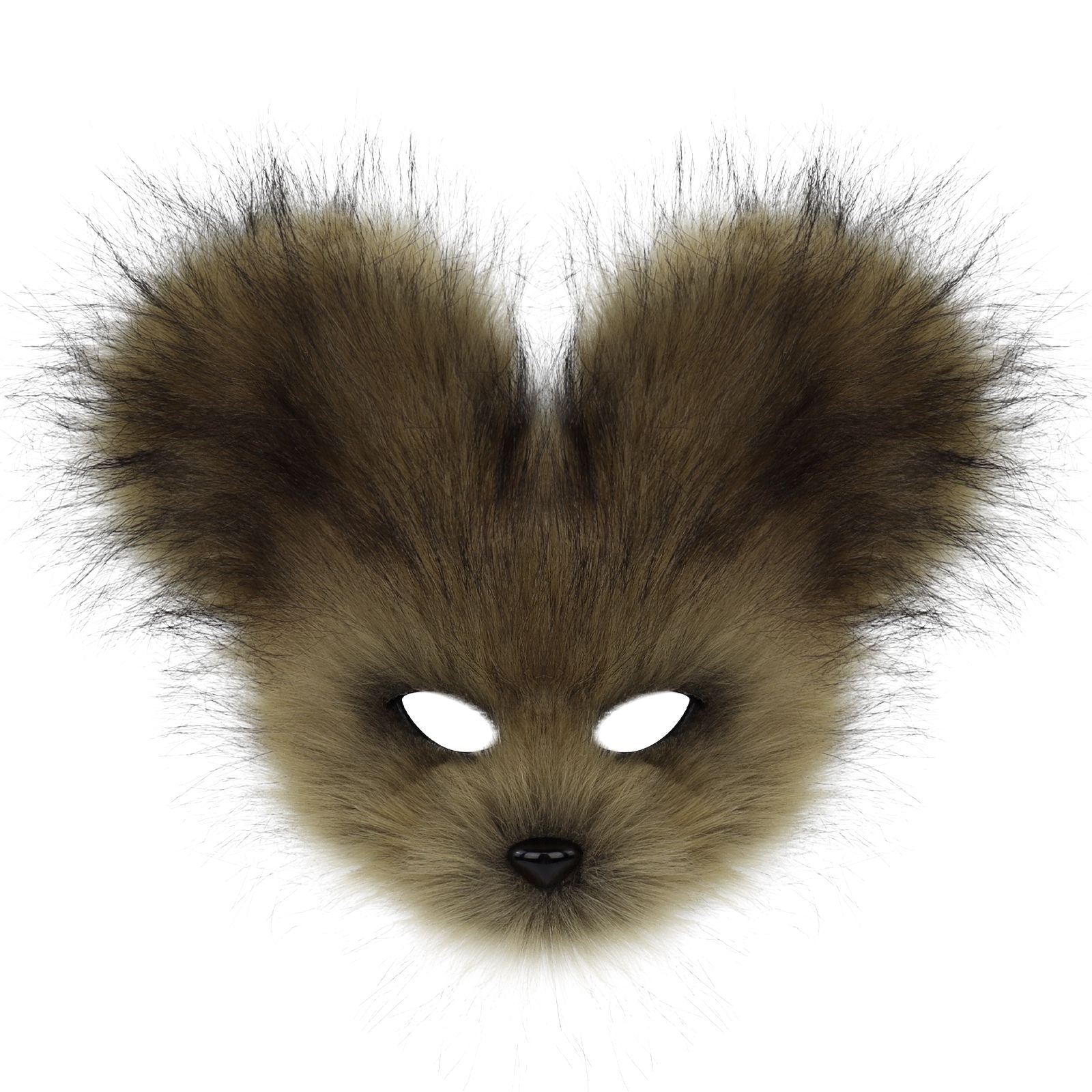 Faux Fur Animal Mouse Mask Plush Half Face for Masquerade Carnival Party Costume Accessories