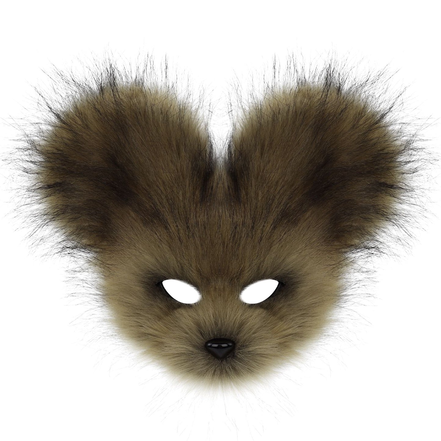 Faux Fur Animal Mouse Mask Plush Half Face for Masquerade Carnival Party Costume Accessories