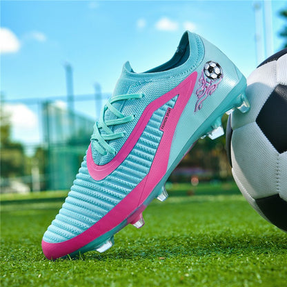 New Men Soccer Shoes Adult Non Slip Football Boots Outdoor Sport Boys Long Spikes Training Cleats Breathable Match Comfortable