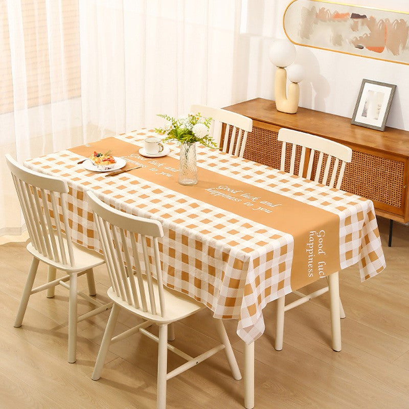 The tablecloth with a warm and cozy atmosphere, a high-temperature resistant tablecloth, and a waterproof, oil-proof, and no-was